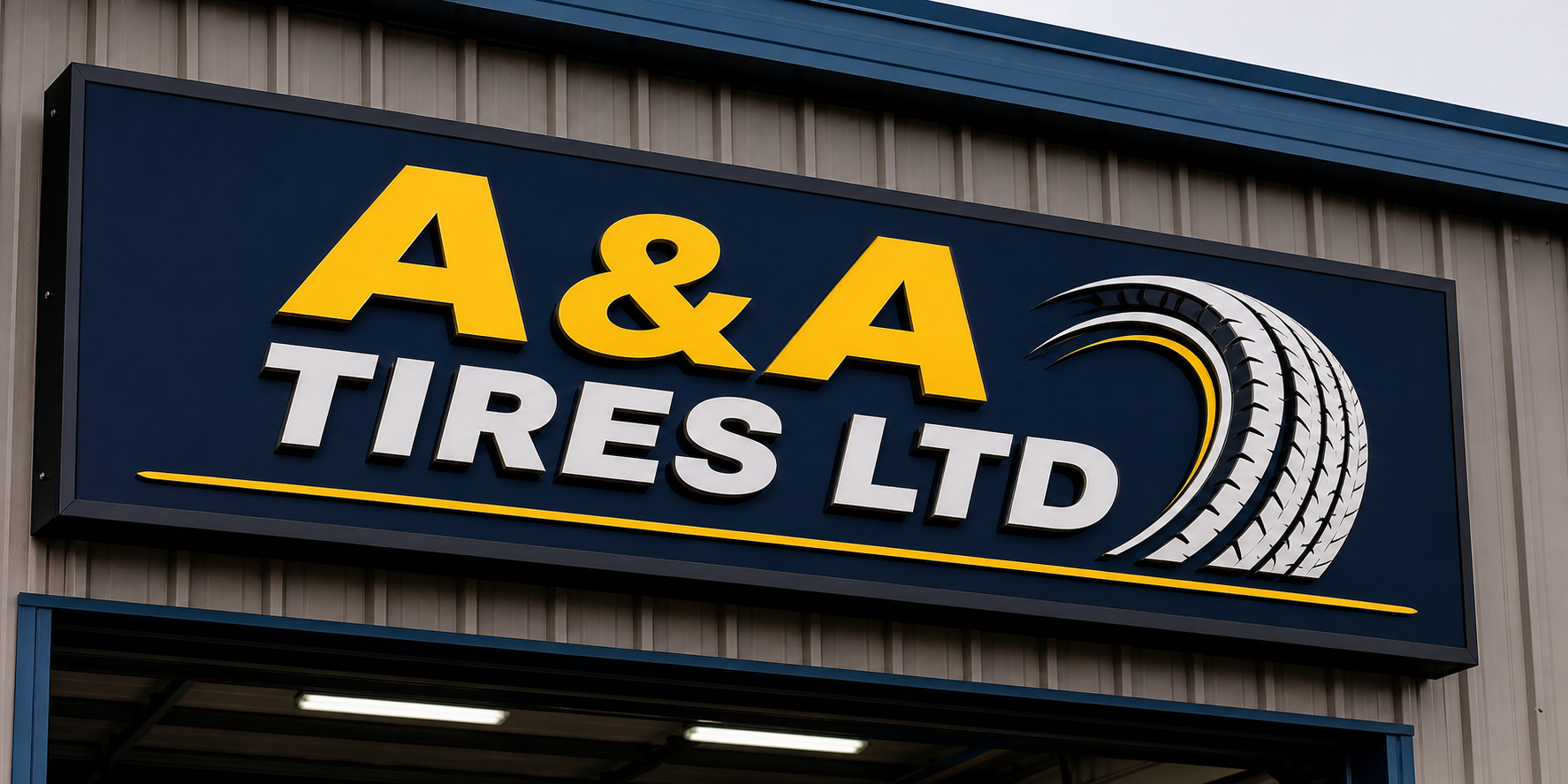 A&A TIRES LTD business sign